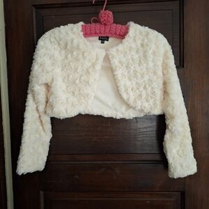 Girl's Gorgeous Faux Fur Shrug  / Short Jacket Size 14. EUC.